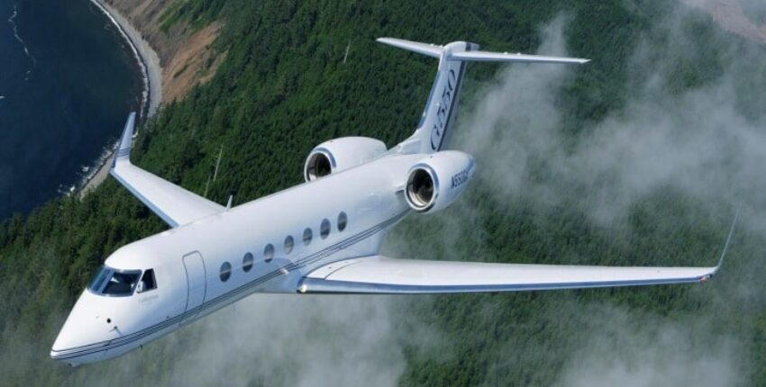 G550 jet privé en vol