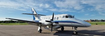 Cessna 340 petite cabine, siège bleu