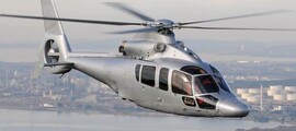 Hélicoptère Agusta 109 sièges alignés gris
